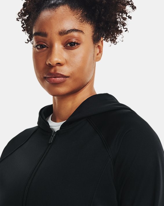 Women's UA Tricot Jacket, Black, pdpMainDesktop image number 3